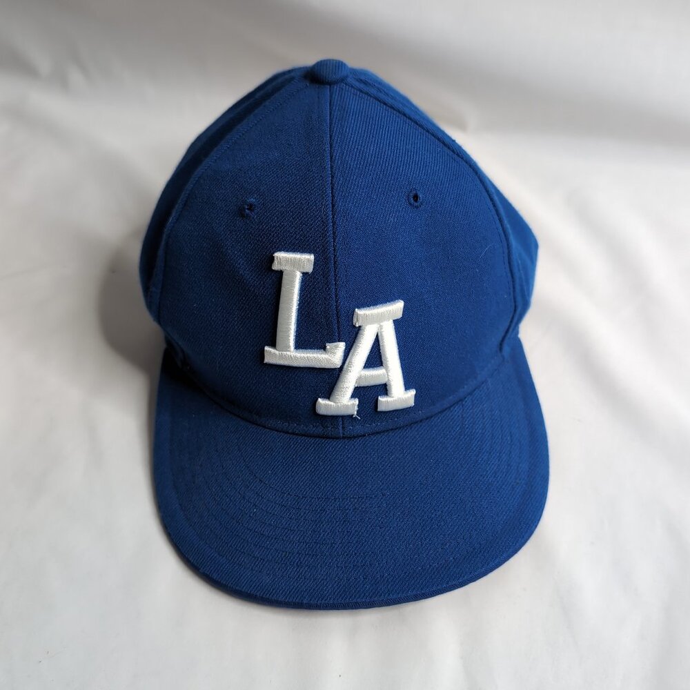 MLB LA Dodgers Unisex Blue Cap Large White Embroidery, Size 7-3/8"